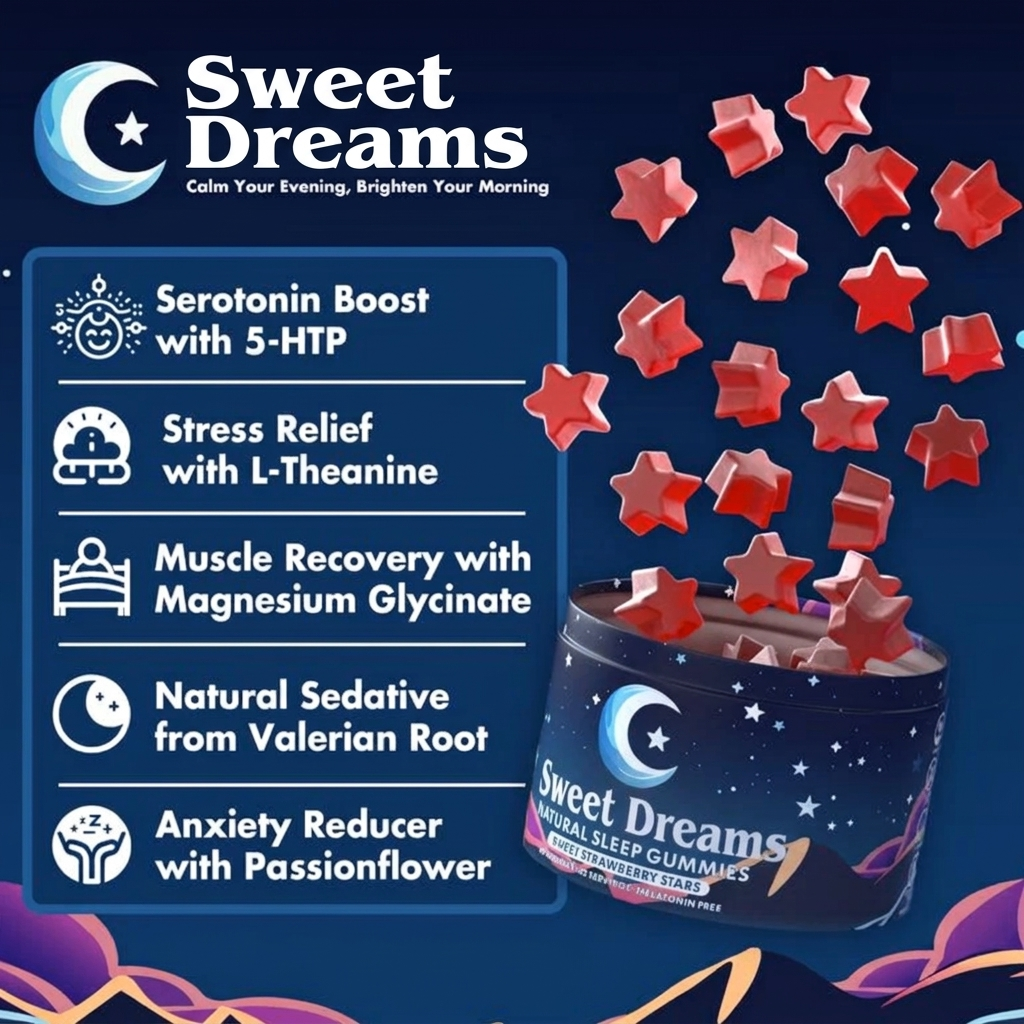 Sweet Dreams Stay Asleep Gummies – Magnesium for Kids